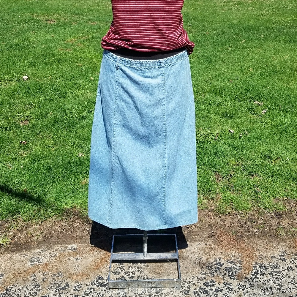 Light Blue Plus Size Jean Shirt